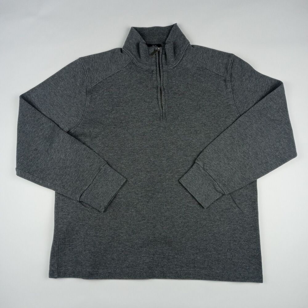 CALVIN KLEIN 1/4 Zip Pullover Sweatshirt Sweater Men's Size Large Casual Gray